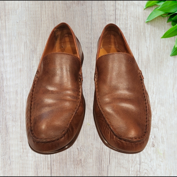 Ecco Comfort Zone Hand Sewn Leather Shoes Mens Size 44 US 11 WIDE‎ - Picture 3 of 10